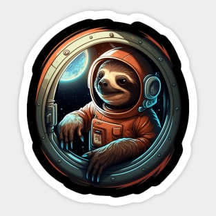 The Slothonaut - First Sloth In The Space Sticker